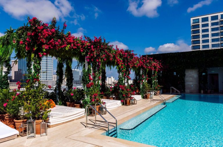 Rooftop Pool Deck Cabanas