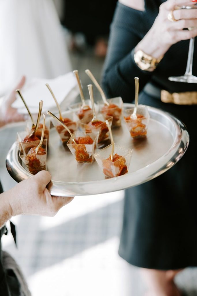 food catering at a wedding