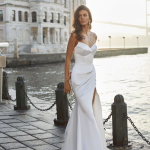 bridal dress by the water