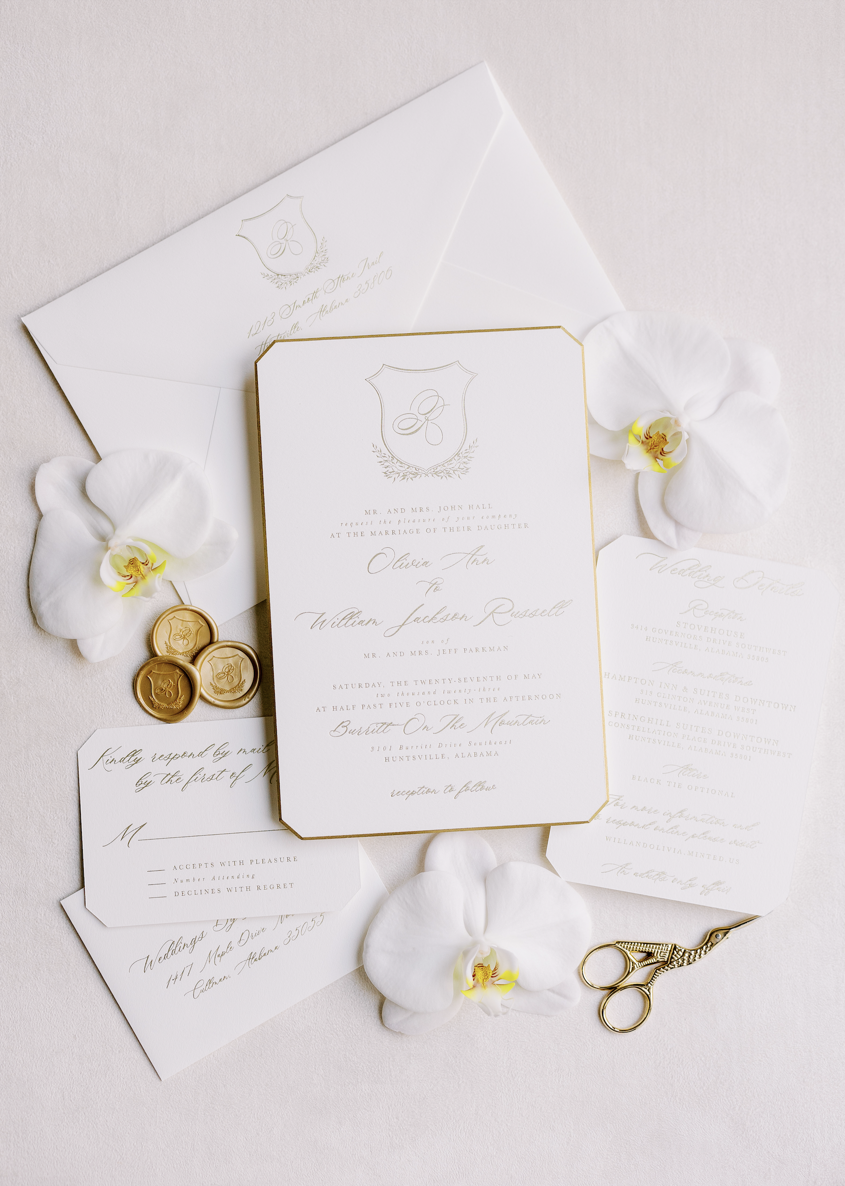 Ledgewood Fine Stationery Wedding Invitation Suite Burritt On The Mountain