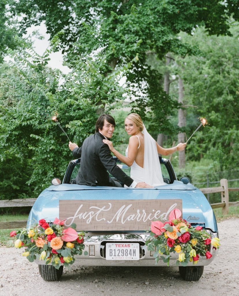 floral getaway car