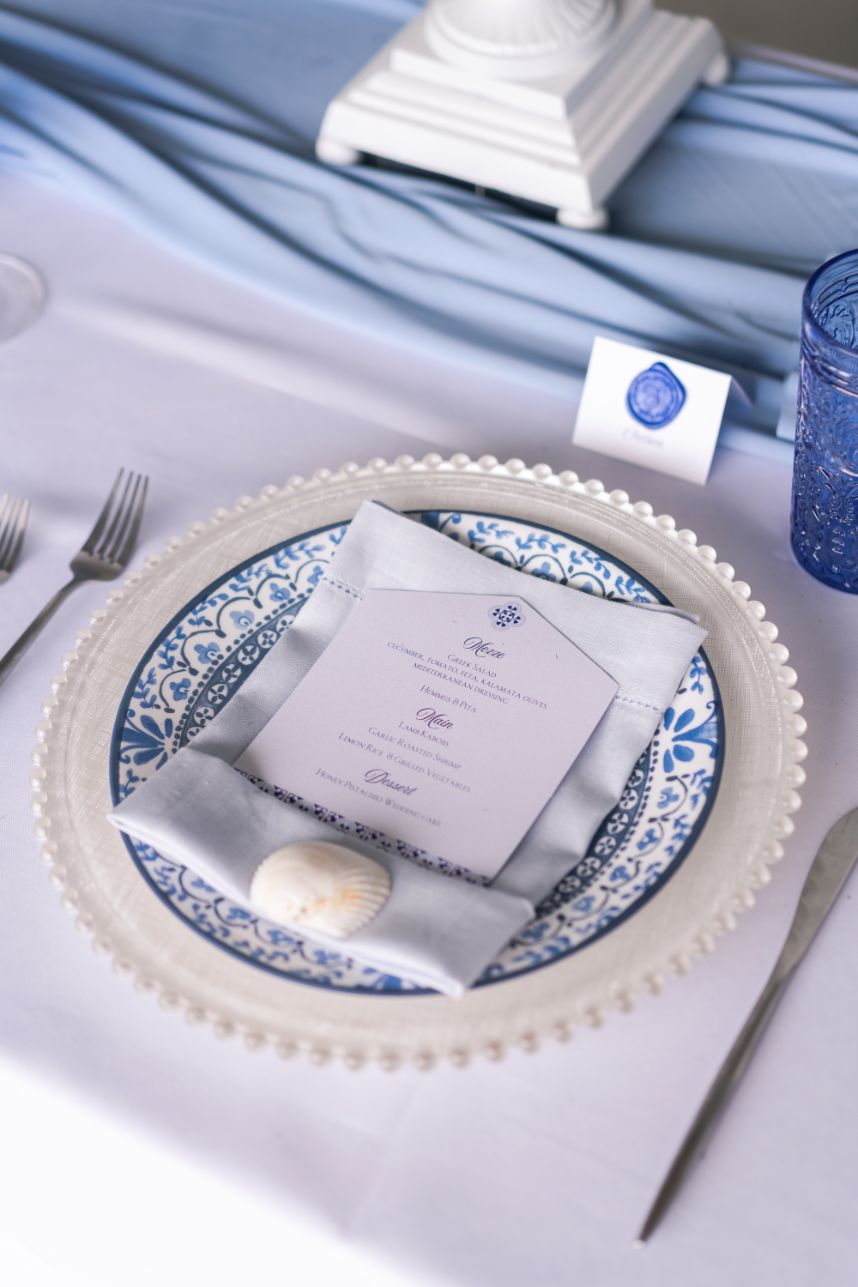 Greek tile place setting