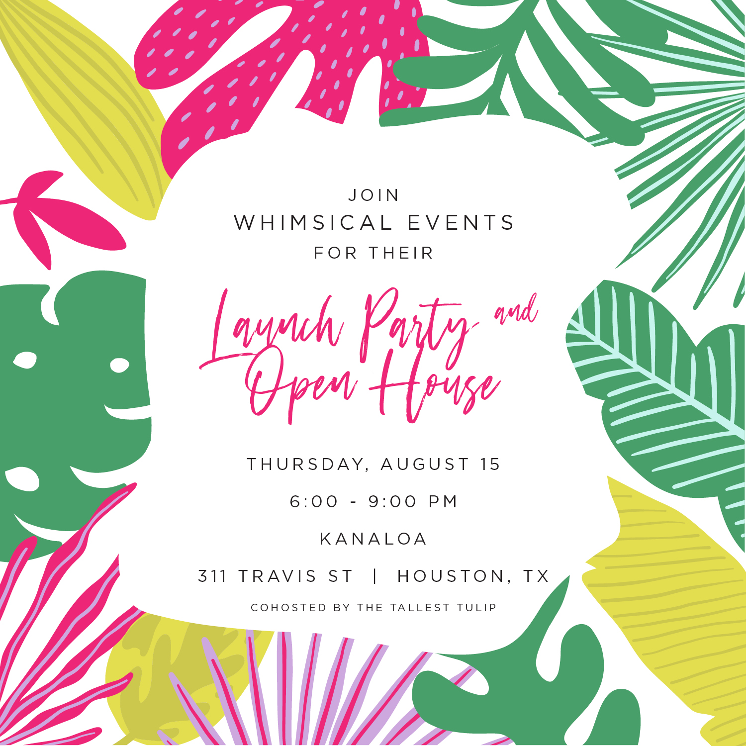 whimsical events launch party