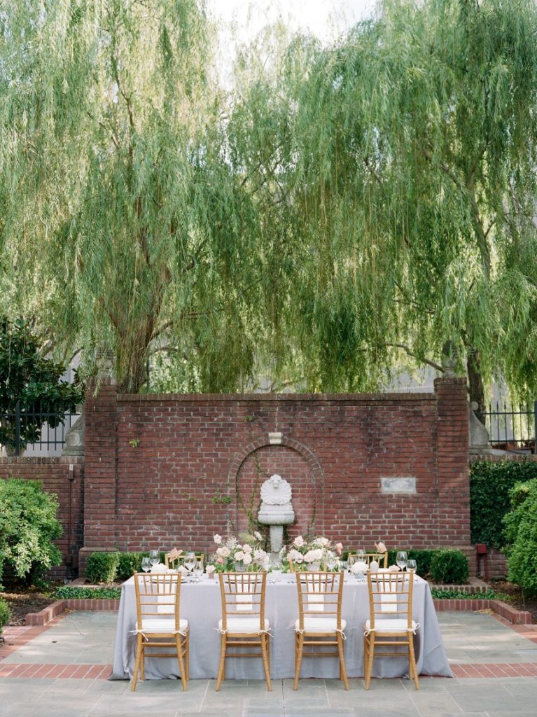 french country wedding vignette showing how guest count can affect wedding budget