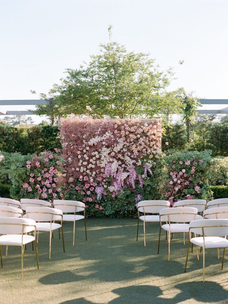 floral wall altar