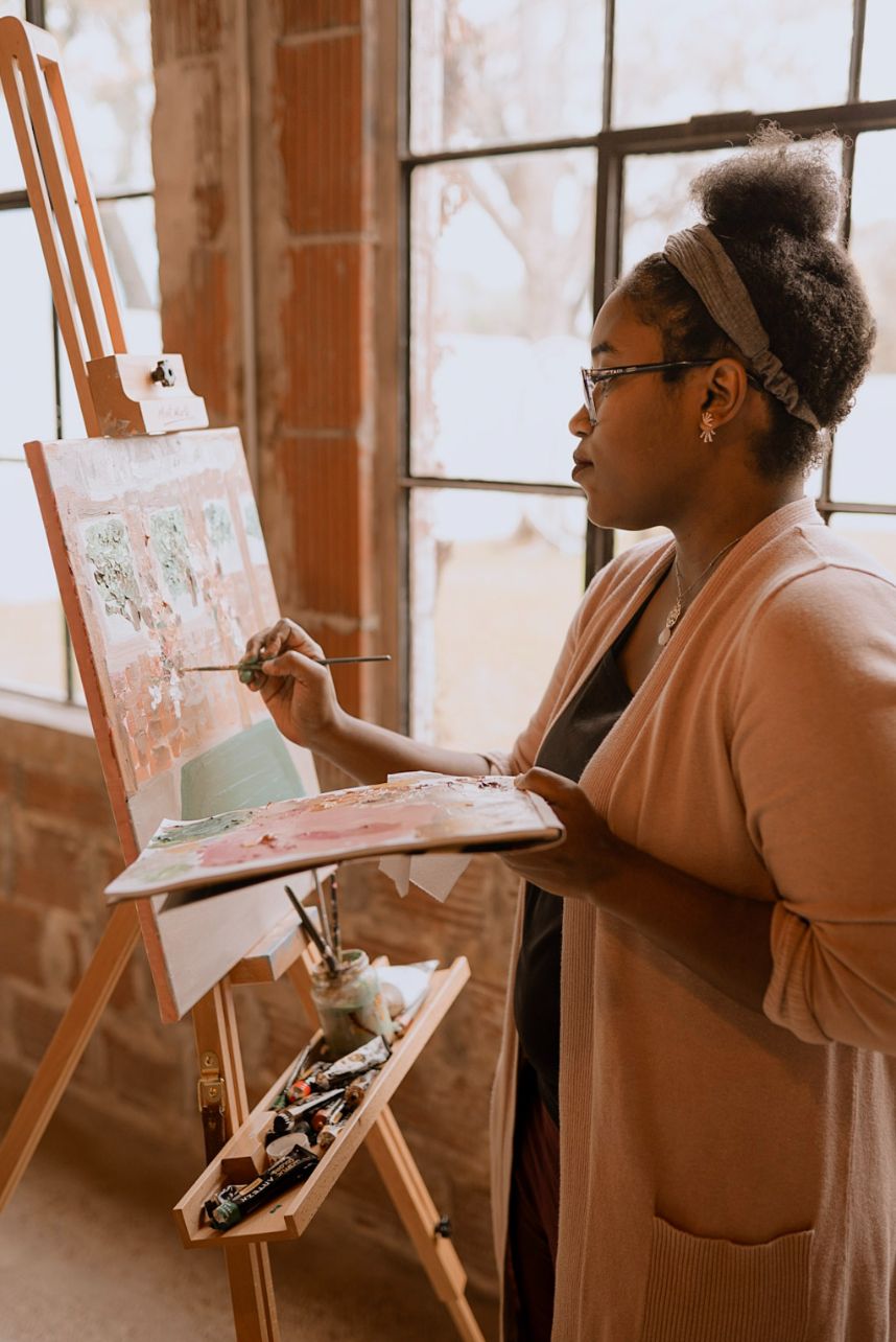 live wedding painter