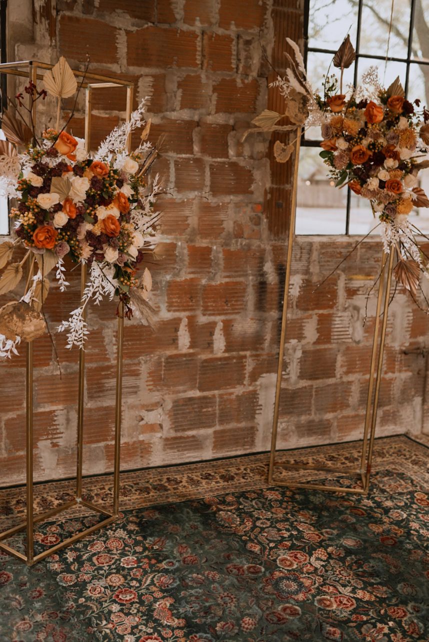boho wedding altar