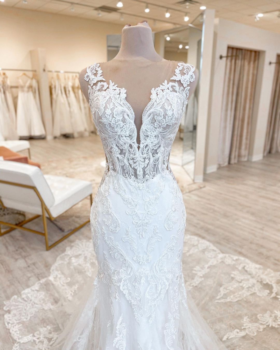 Mermaid-style wedding dress from Brickhouse Bridal