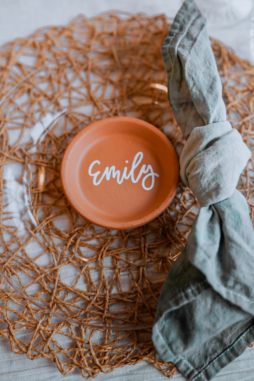 terra cotta place card
