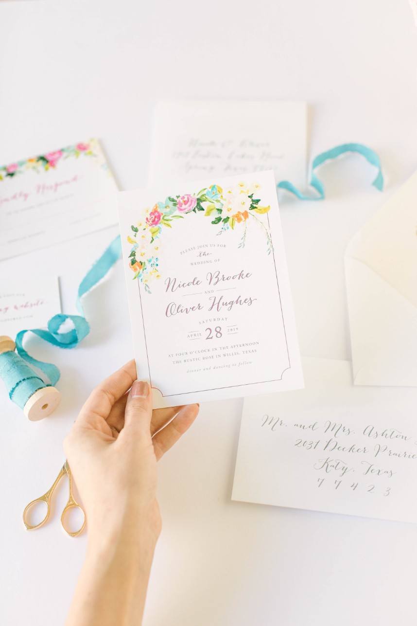 houston invitation designer paper tie affair