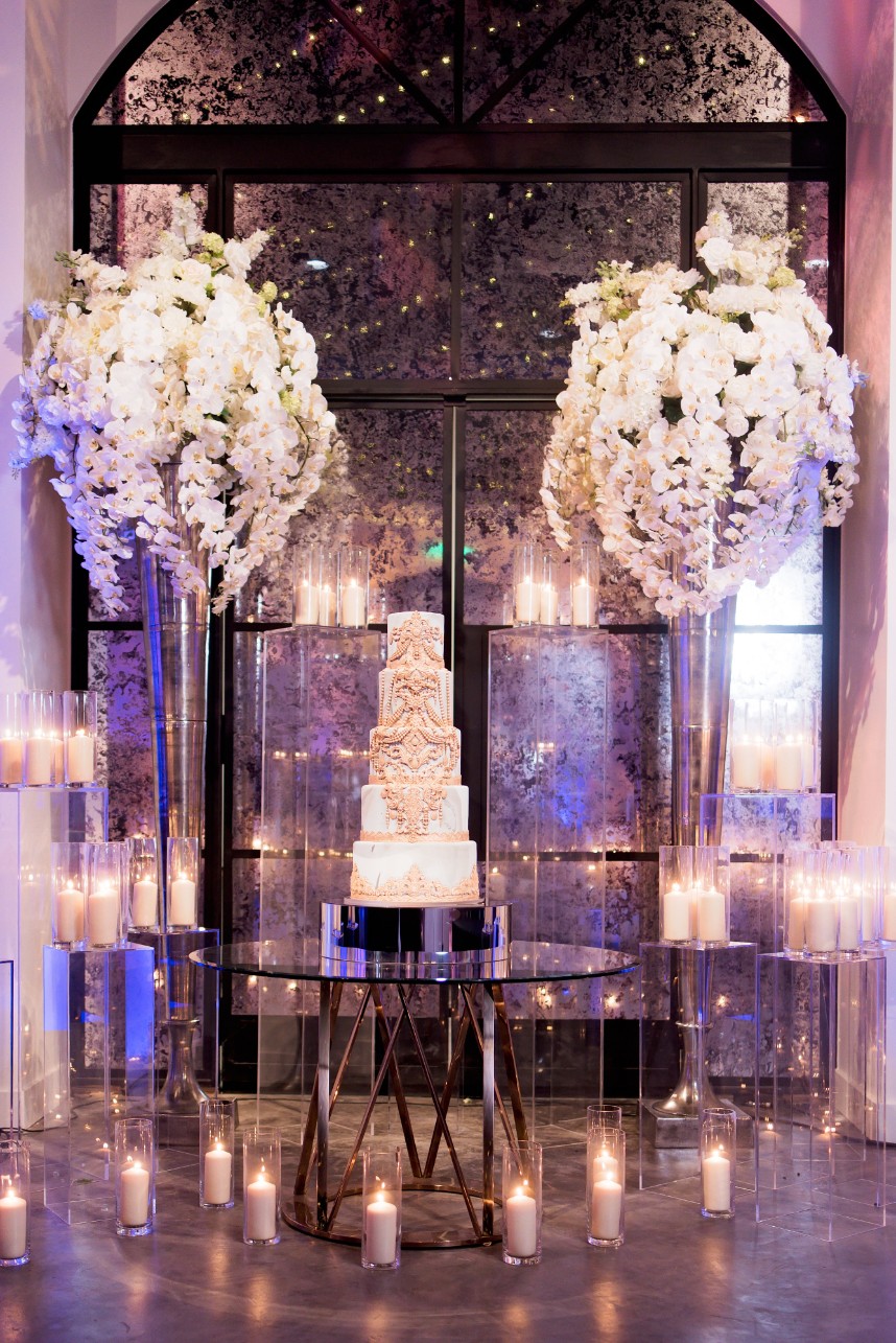 glam cake display