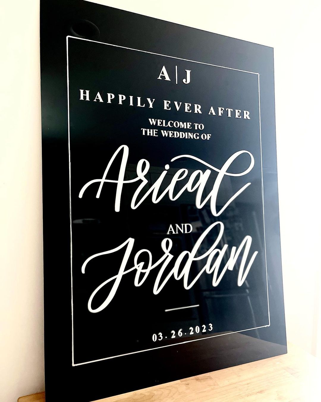 Custom Wedding Signage by Wilkins Writing