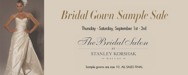 The Bridal Salon at Stanley Korshak bridal gown sample sale in Dallas