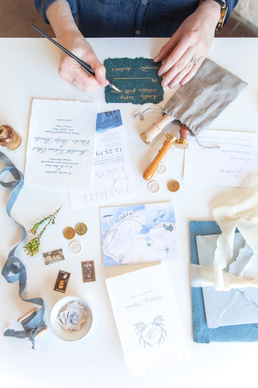 invitations from austin wedding invite designer grey meets gold