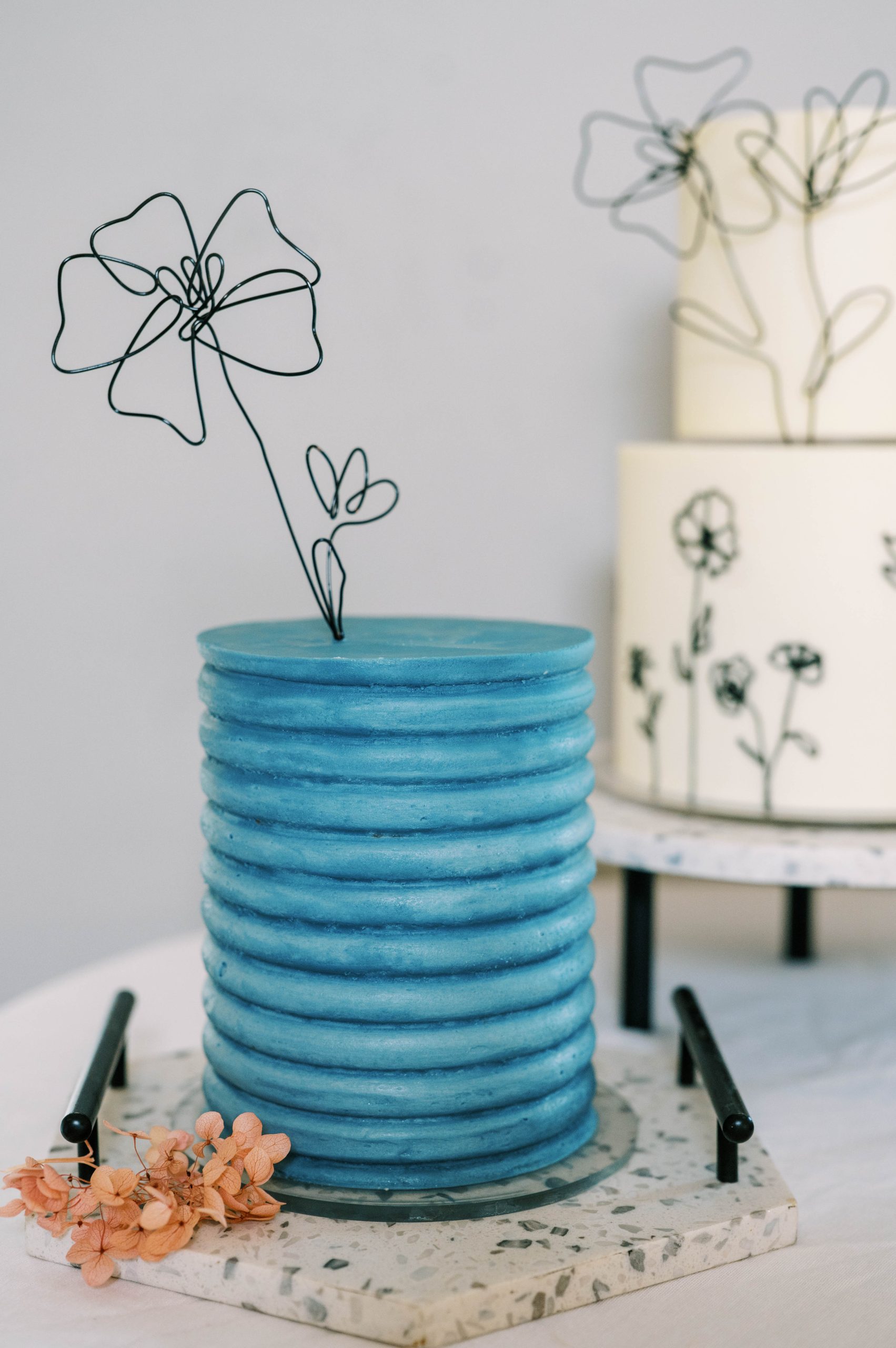 wire wedding cake topper