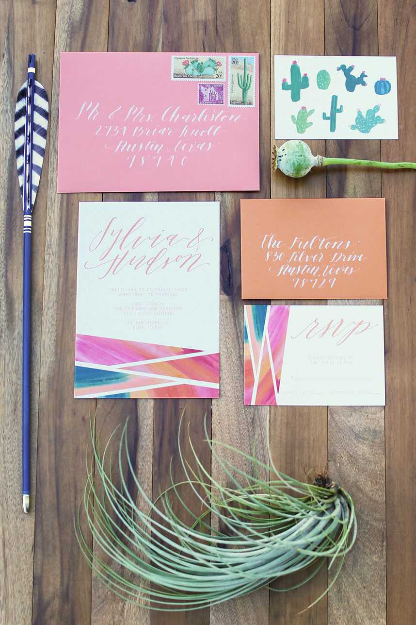 austin wedding calligraphy