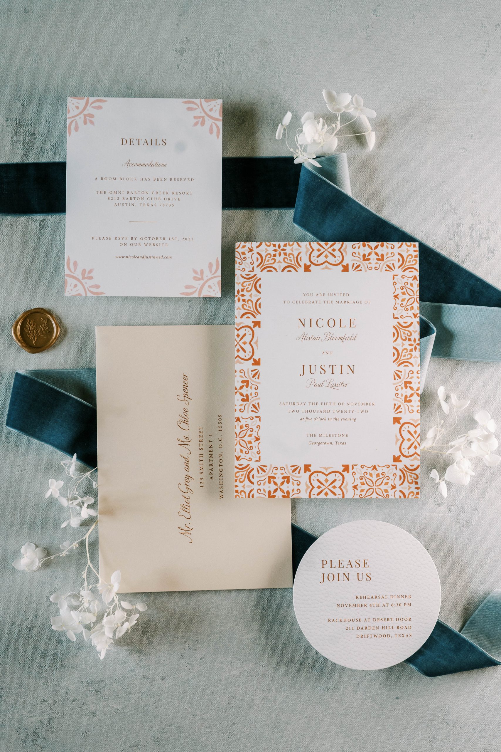 spanish inspired wedding invitations