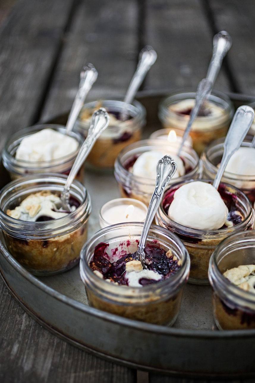 Blueberry Mason jars on picnic table Jody Horton Photography tinypies