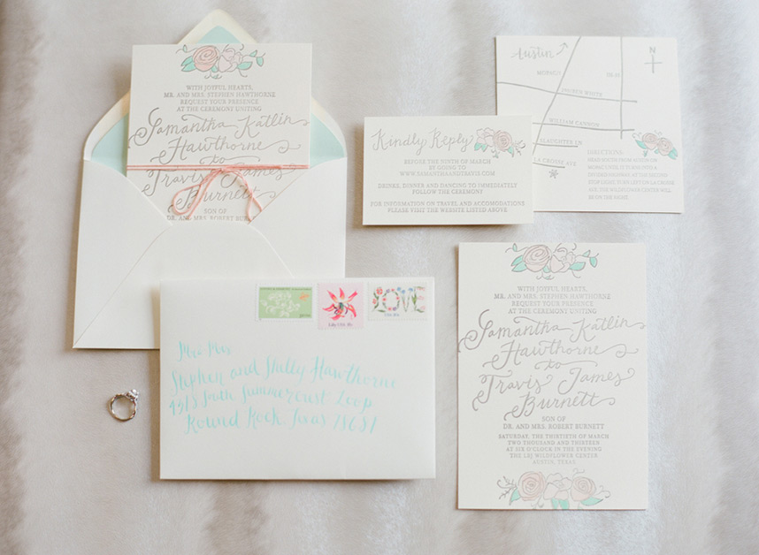 austin wedding calligraphy