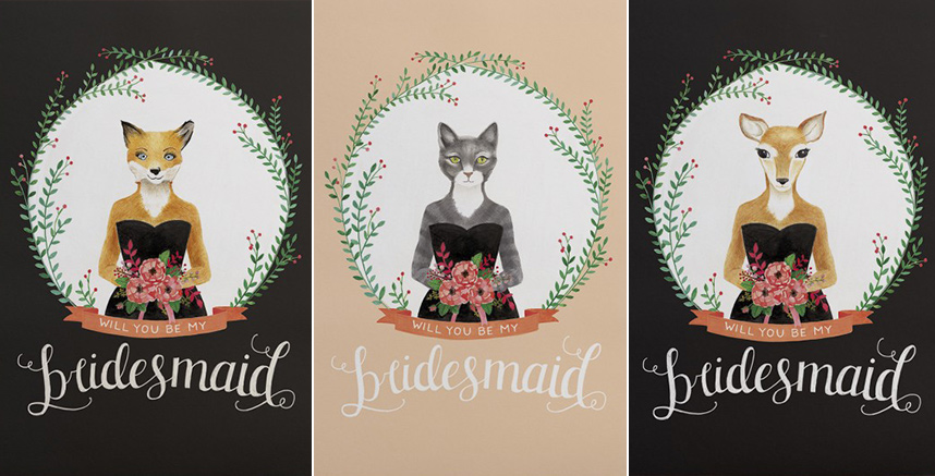 bridesmaid invitations