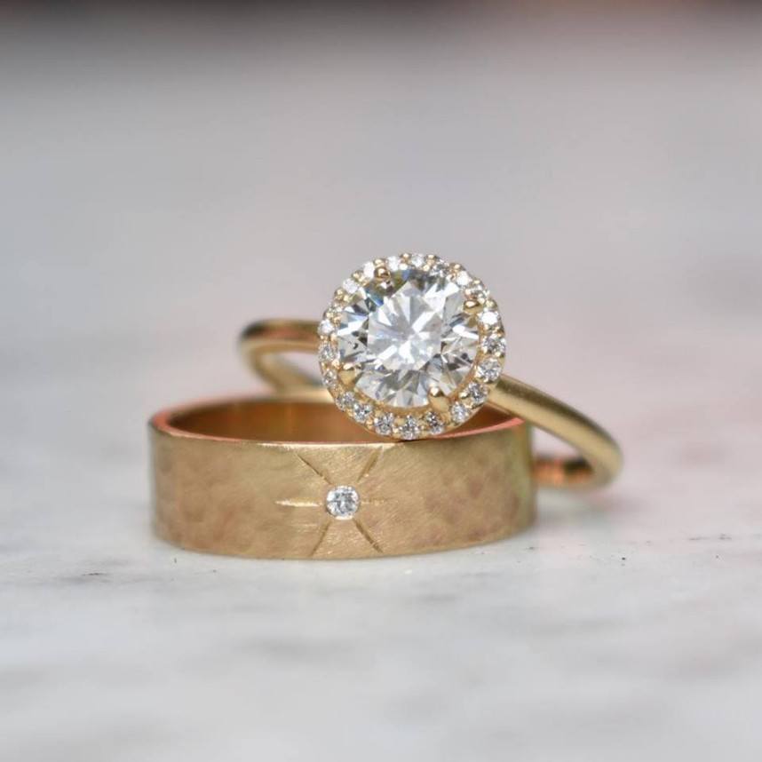 5 Gorgeous Engagement Ring and Wedding Band Pairings from Eliza Page