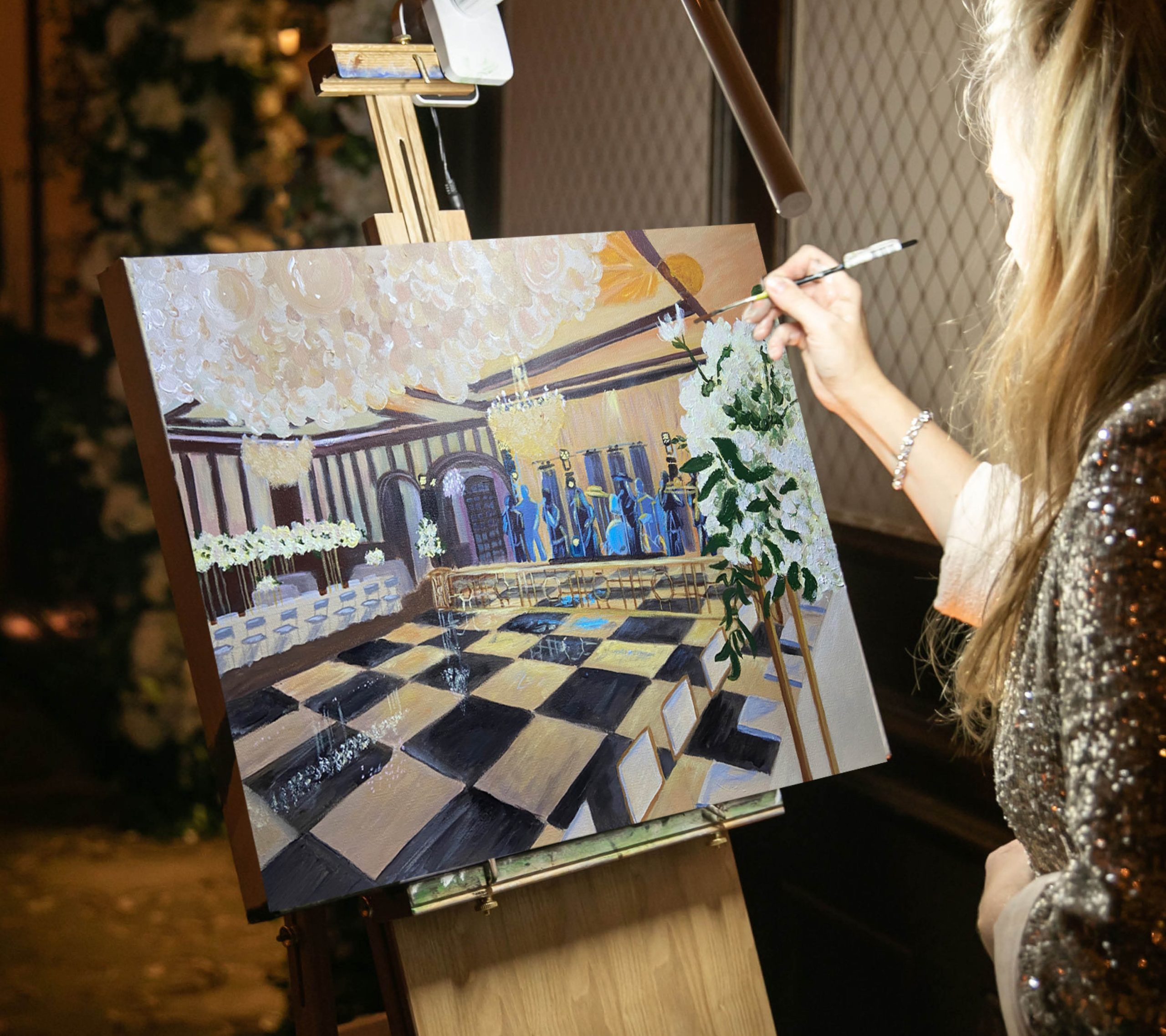 live wedding painting