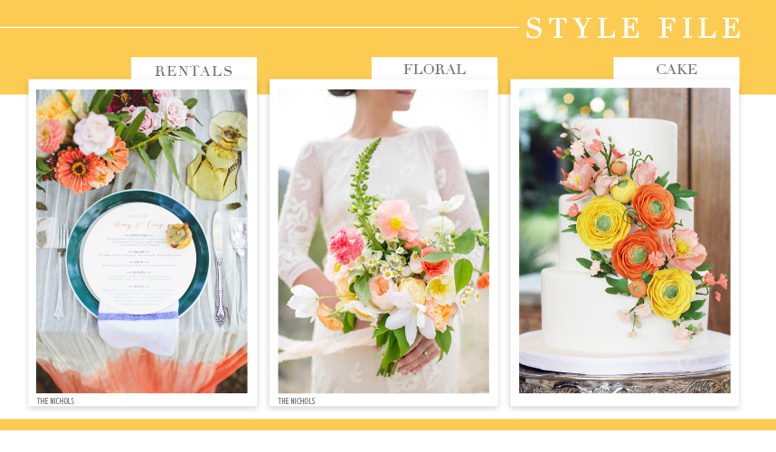 colorful austin wedding inspiration