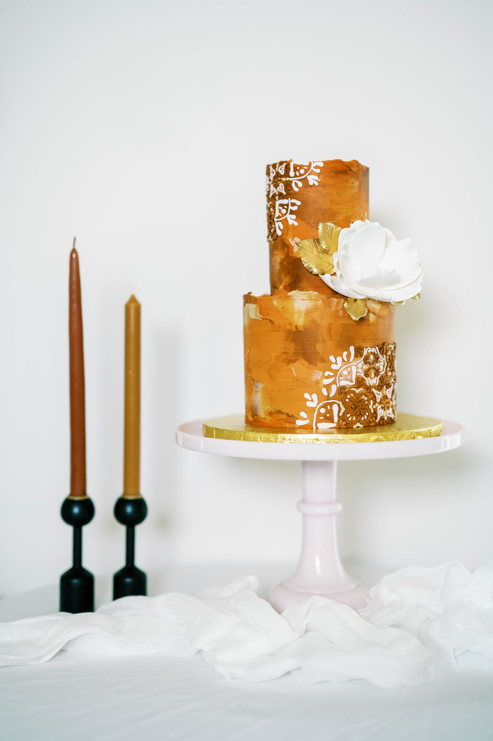 spanish tile wedding cake
