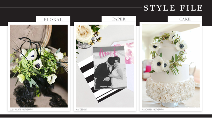 black and white wedding