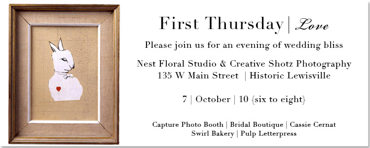 First Thursday Love, Bridal Boutique, Nest Floral Studio, Lewisville Happenings