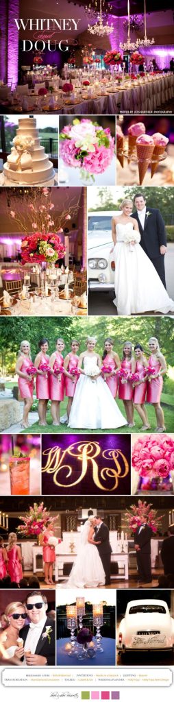 Pink and purple Dallas Fort Worth wedding