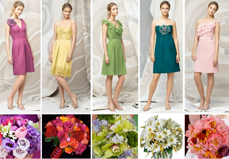 Brides of North Texas, Spring Colors for Bridesmaids and Bouquets