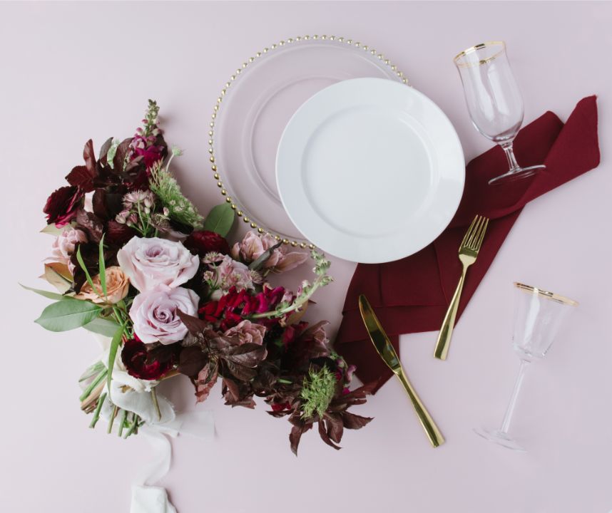 autumn tones in wedding details FW19 color coded