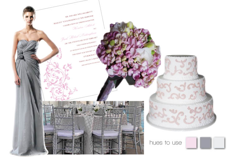 Brides of North Texas hues to use slate grey and pink