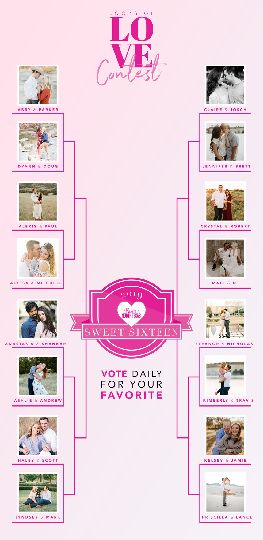 Looks of Love Contest 2019 – Cast your vote for our Sweet 16 Finalists!