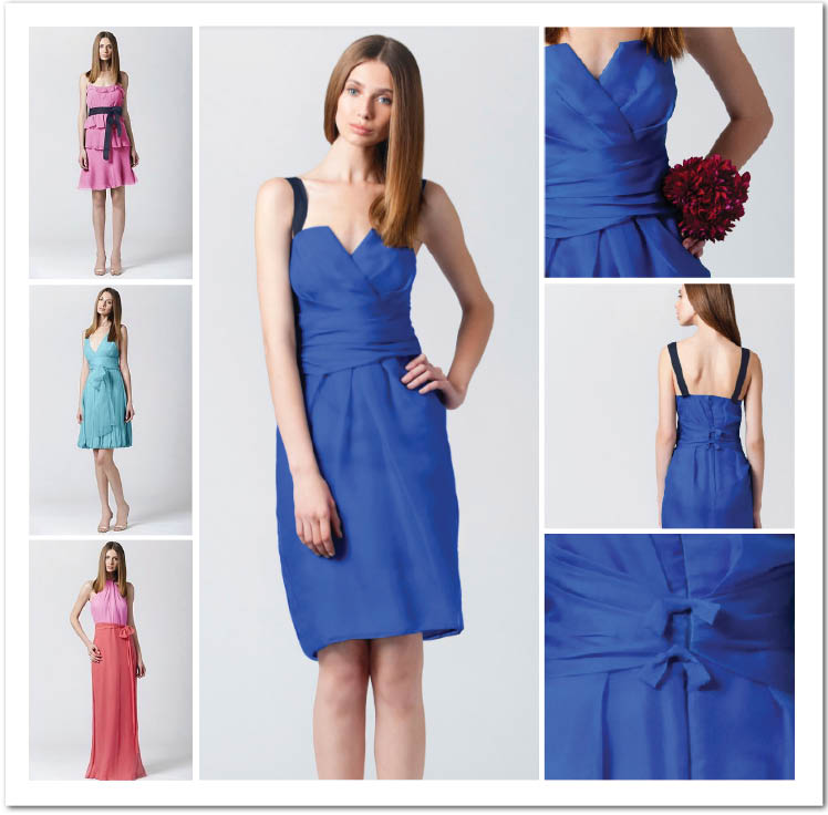 Find Vera Wang bridesmaids’ dresses at Stanley Korshak and Mockingbird Bridal in Dallas and Stardust Celebrations in Plano.