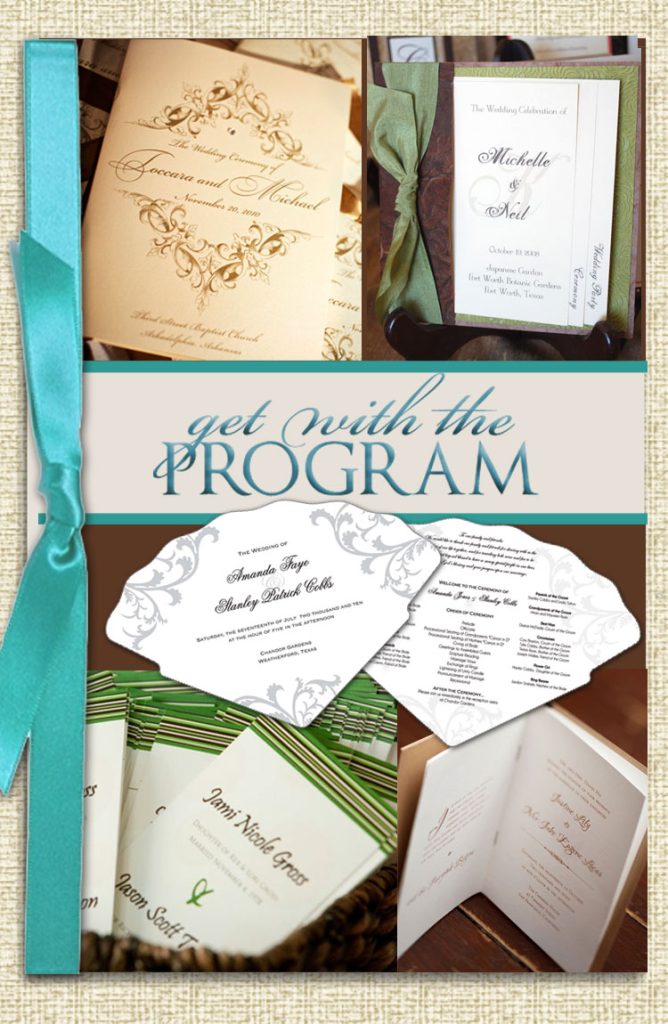Texas wedding stationery, invitations, programs