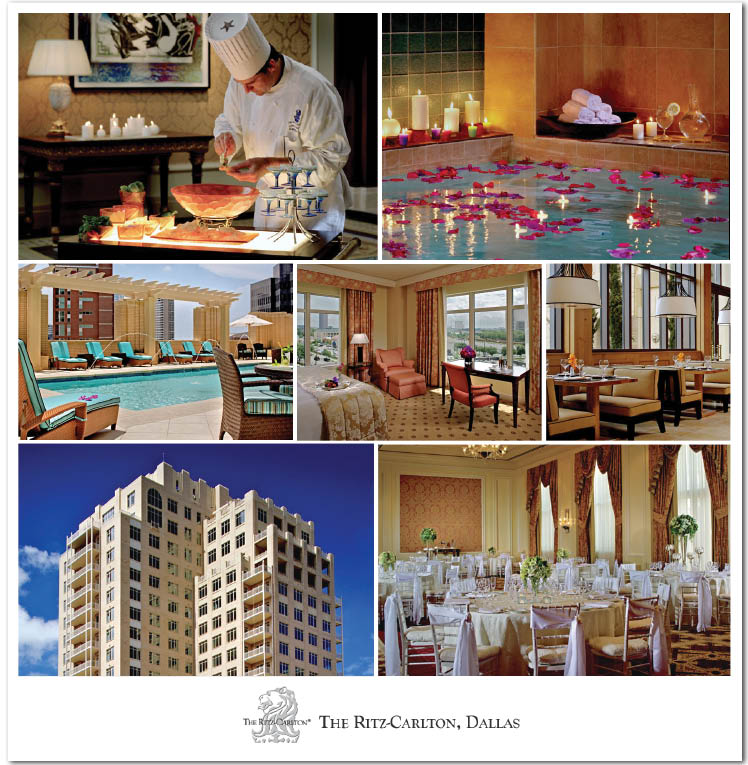 The Ritz Carlton in Dallas offers elegant spaces for Texas weddings, receptions, rehearsal dinners and bridesmaids luncheons