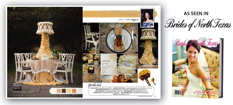 holly tripp event design, featured in brides of north texas