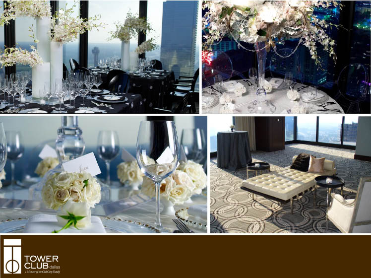 The Tower Club in Dallas, Texas, is available for Texas wedding receptions and events