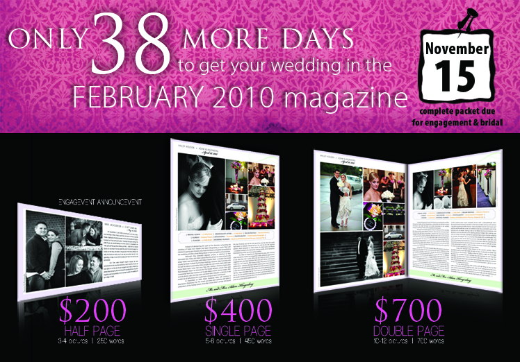 Announce your wedding in Brides of North Texas magazine