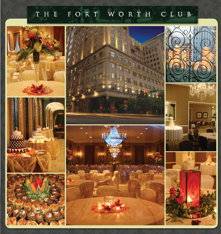 The Fort Worth Club located in downtown Fort Worth, Texas, is available for wedding receptions, rehearsal dinners and other events