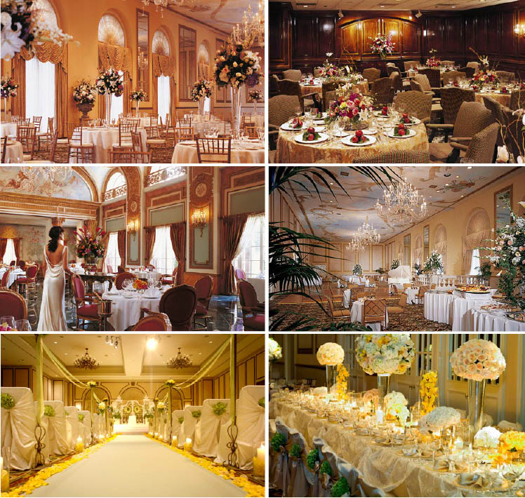 The Adolphus Hotel in Dallas, Texas, is available for Texas weddings, receptions and rehearsal dinners