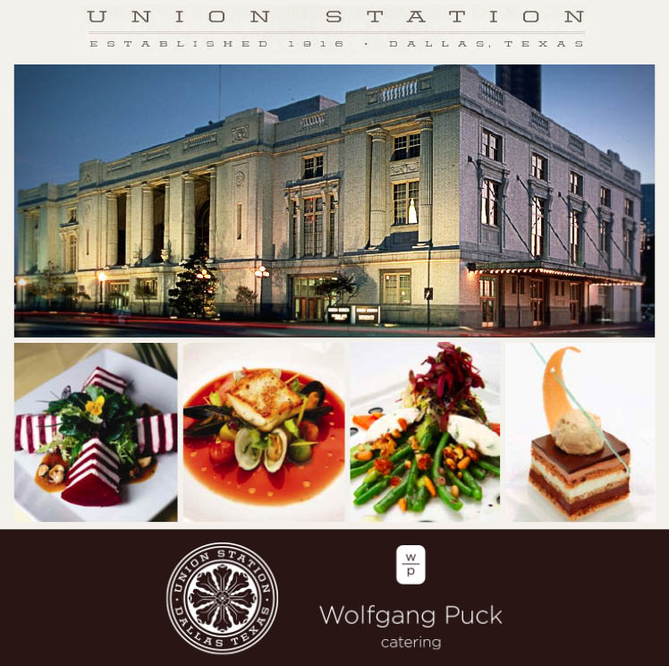 Union Station in Dallas is available for Texas weddings and receptions with food catered by world-renowned caterers Wolfgang Puck Catering