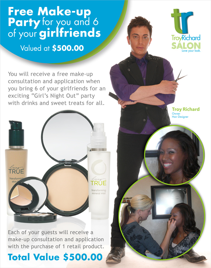 Troy Richard Salon in Frisco, Texas, will do wedding hair and make-up for Texas brides