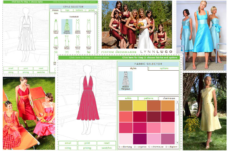 Lynn Lugo, available at Bella Bridesmaids in Dallas, offers create-your-own, custom bridesmaids dresses