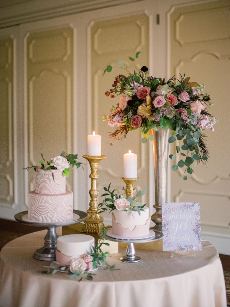 sugar bee sweets wedding cake trio