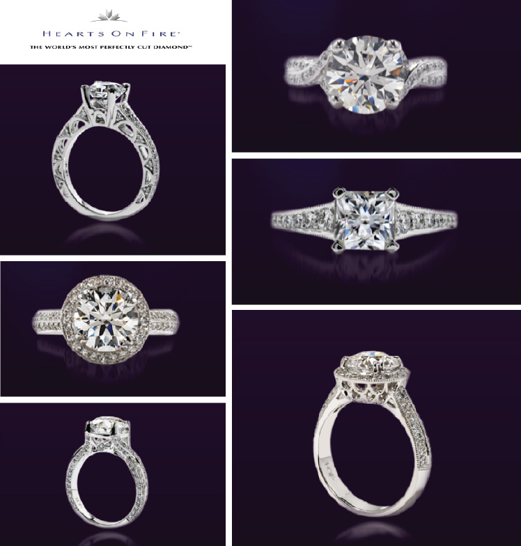 Hearts On Fire diamond engagement rings available at Willis Fine Jewelry, Bachendorf's and Haltom's Jewelry
