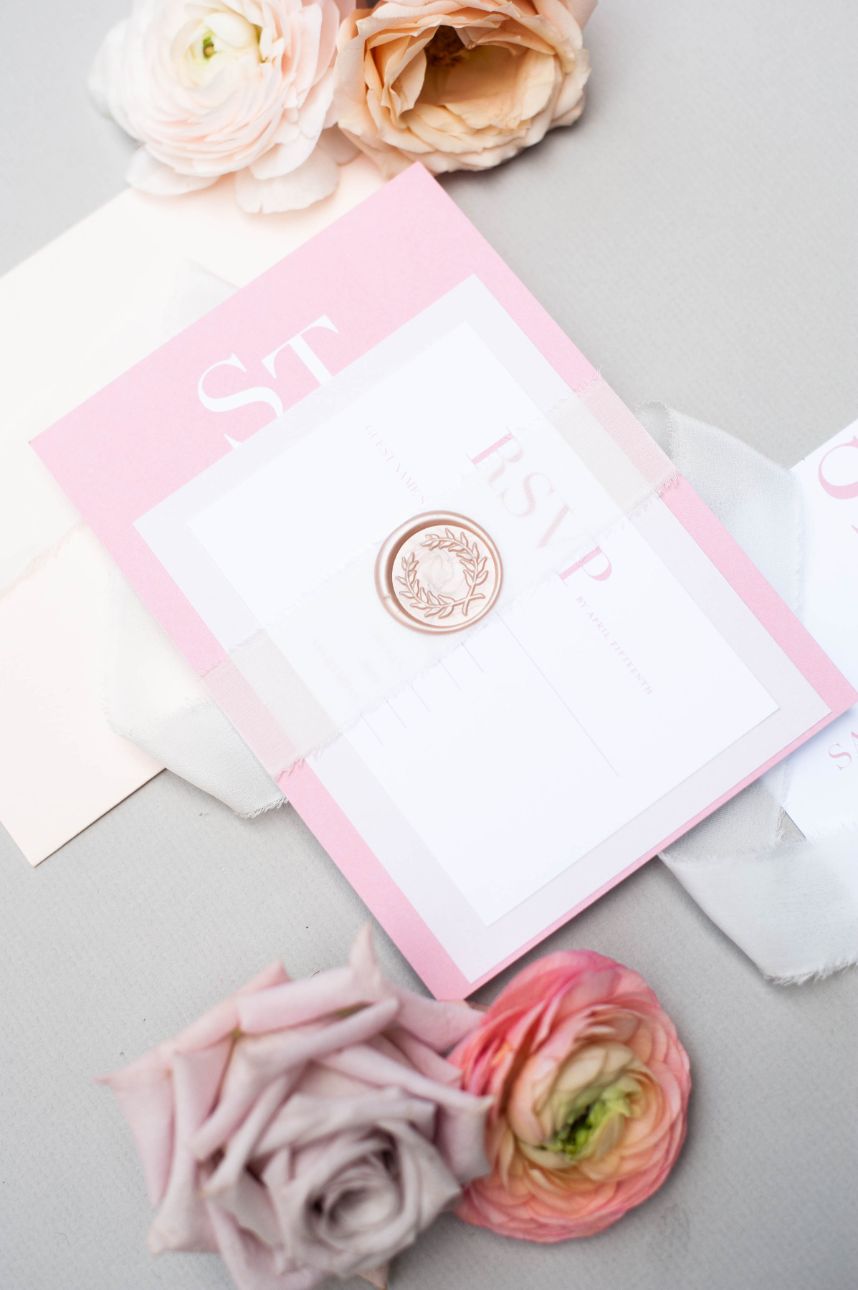invite modern pink