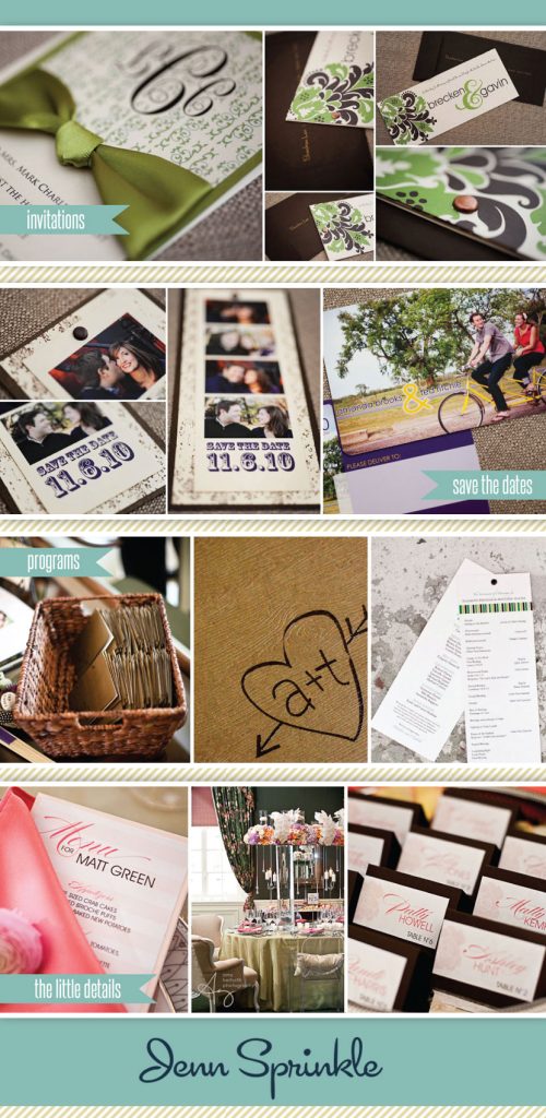 Jenn Sprinkle Creative wedding invitations and stationery